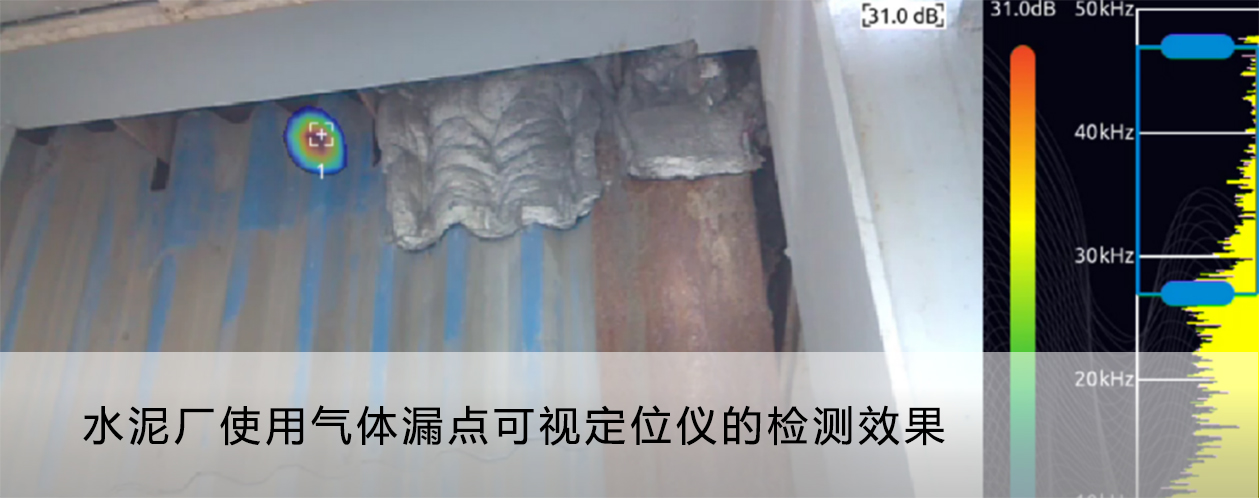水泥廠使用氣體漏點可視定位儀的(de)檢測效果